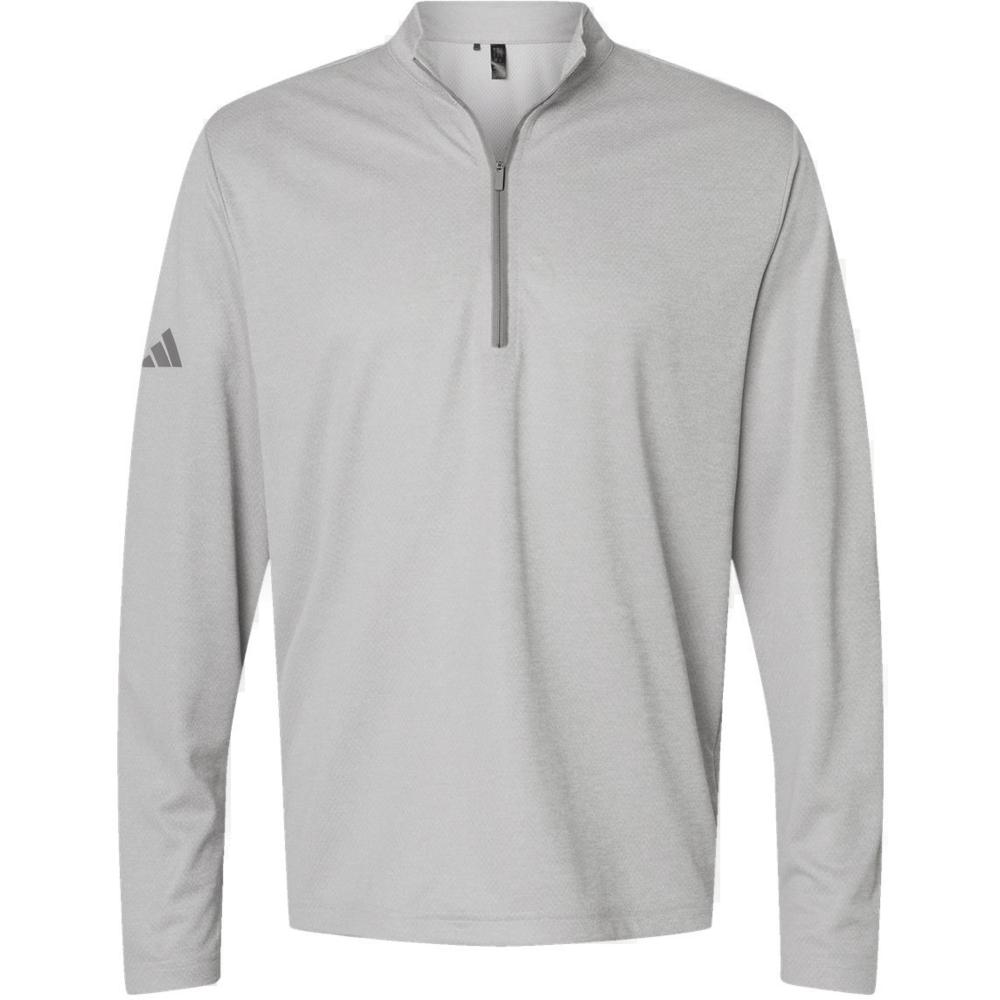 Space Dyed Quarter-Zip Pullover — Grey One Heather