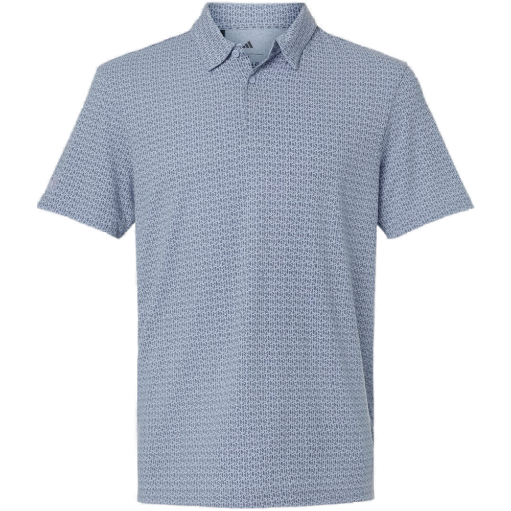 Men's Blended Printed Polo — Blue Dawn Melange