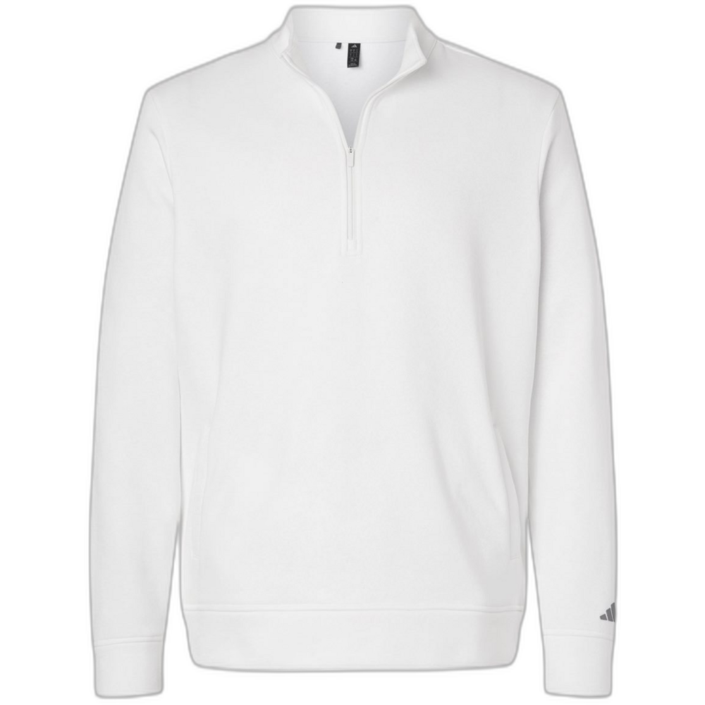 Men's Elevated Fleece Quarter-Zip Pullover — Core White