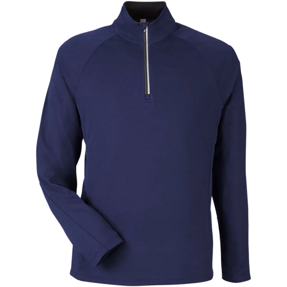 CORE365 CE418 Origin Performance Quarter-Zip – POD — Classic Navy Heather/ Carbon