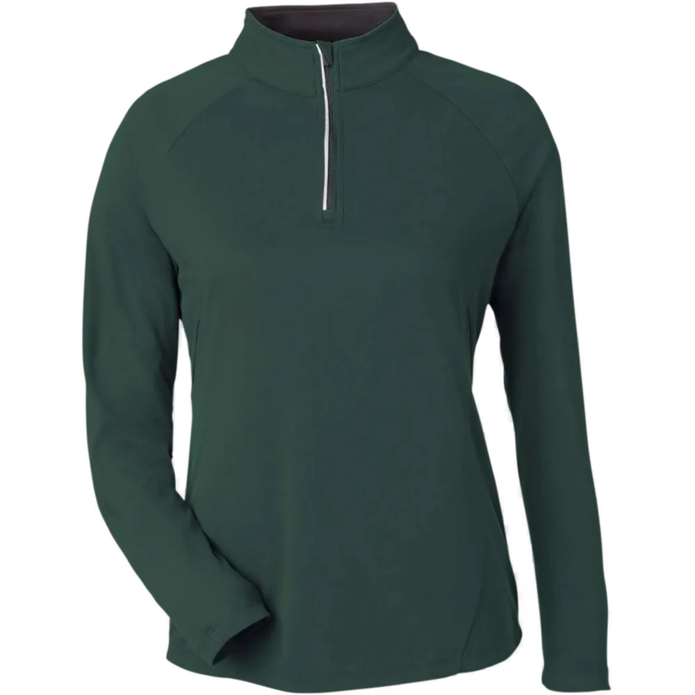 CORE365 CE418W Women's Origin Performance Quarter-Zip – POD — Forest/ Carbon
