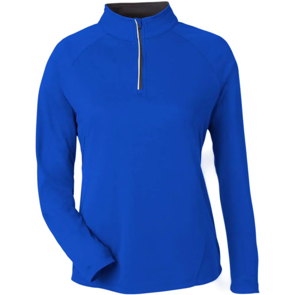 CORE365 CE418W Women's Origin Performance Quarter-Zip – POD — True Royal/ Carbon