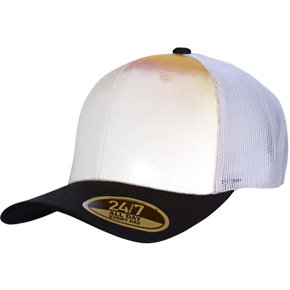 H08205 - Trucker - Snap Back Trucker Cap — Gold/Black/White