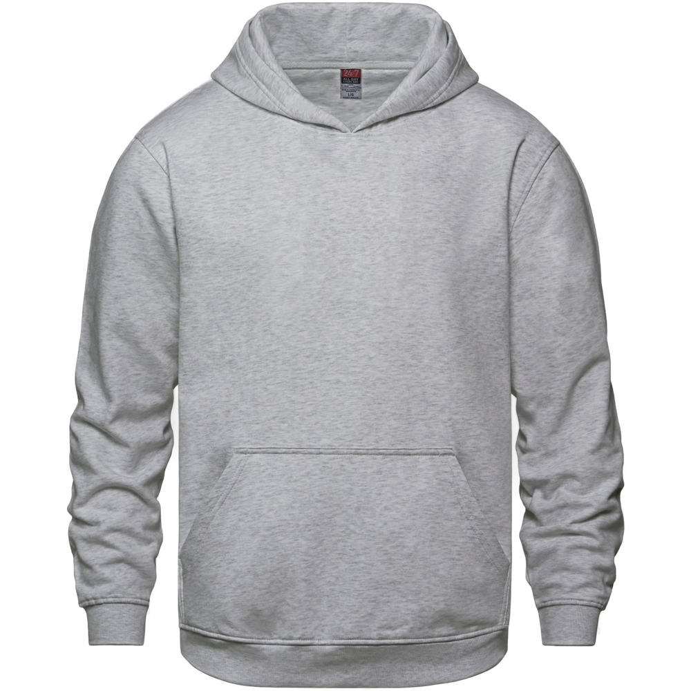 L0550Y - Vault - Youth Pullover Hooded  Sweatshirt — Athletic Grey Heather