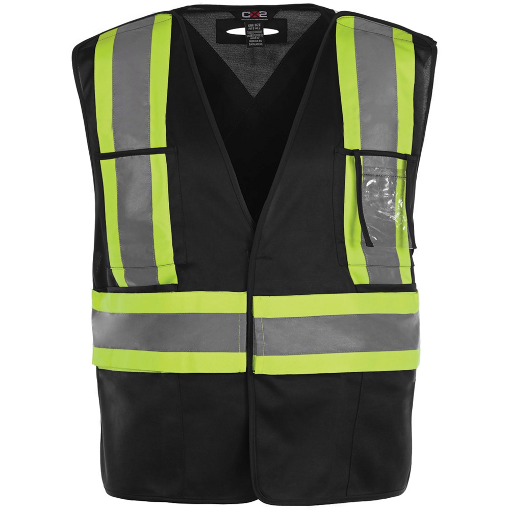 L01170 - Protector - Adult Tricot Hi-Vis 5 Point Tear Away Vest - One Size