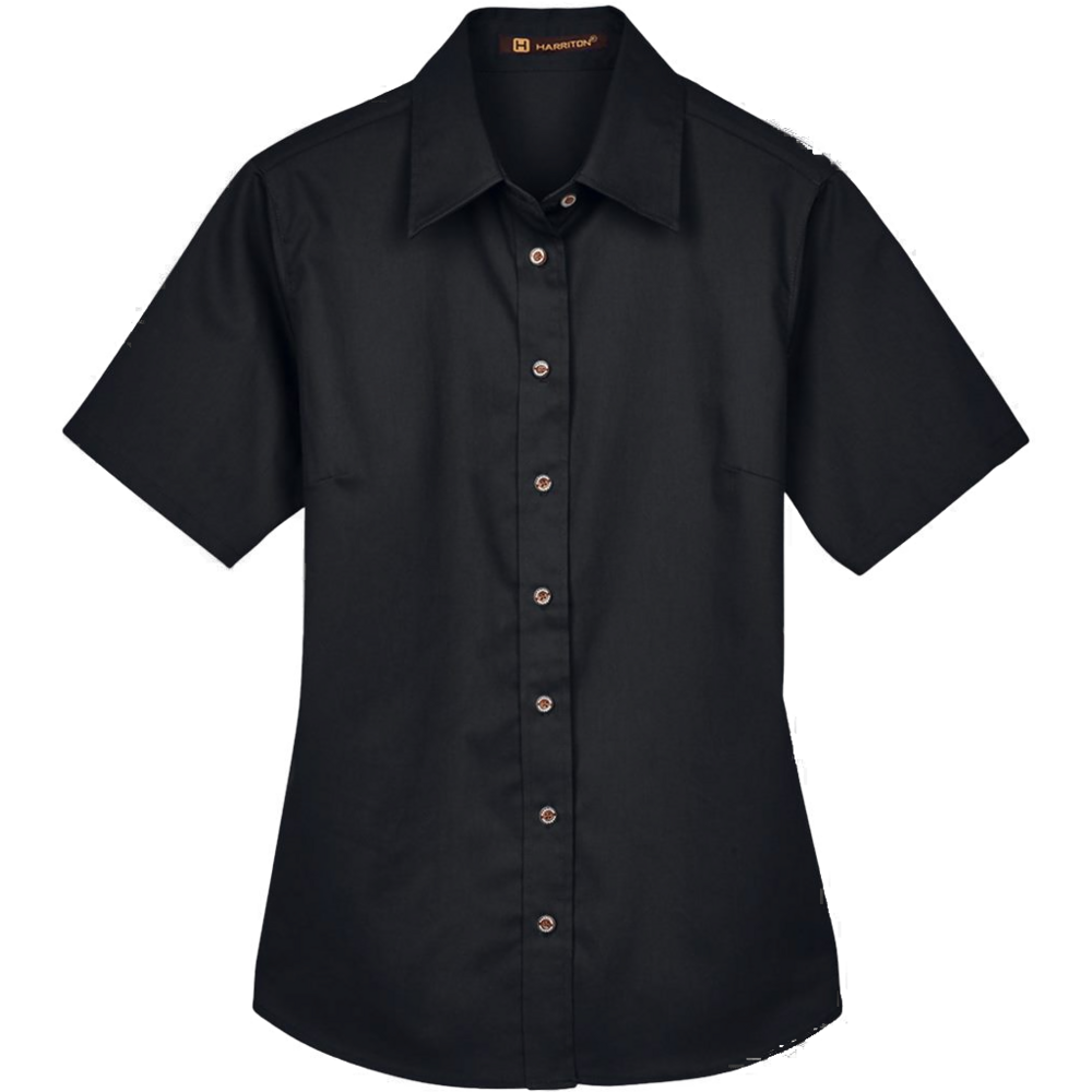 Women's Easy Blend™ Short Sleeve Twill Dress Shirt with Stain-Release
