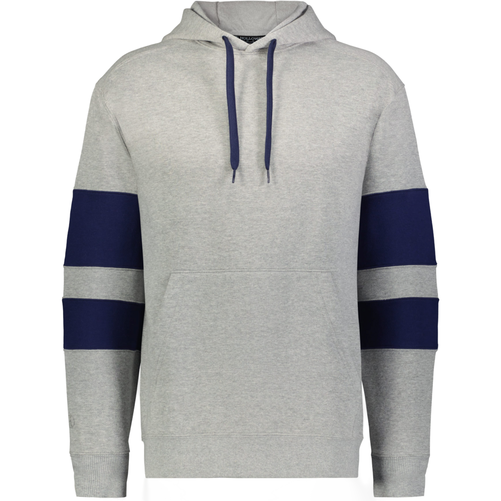 JACKSON WAY HOODIE — CHARCOAL HEATHER/NAVY