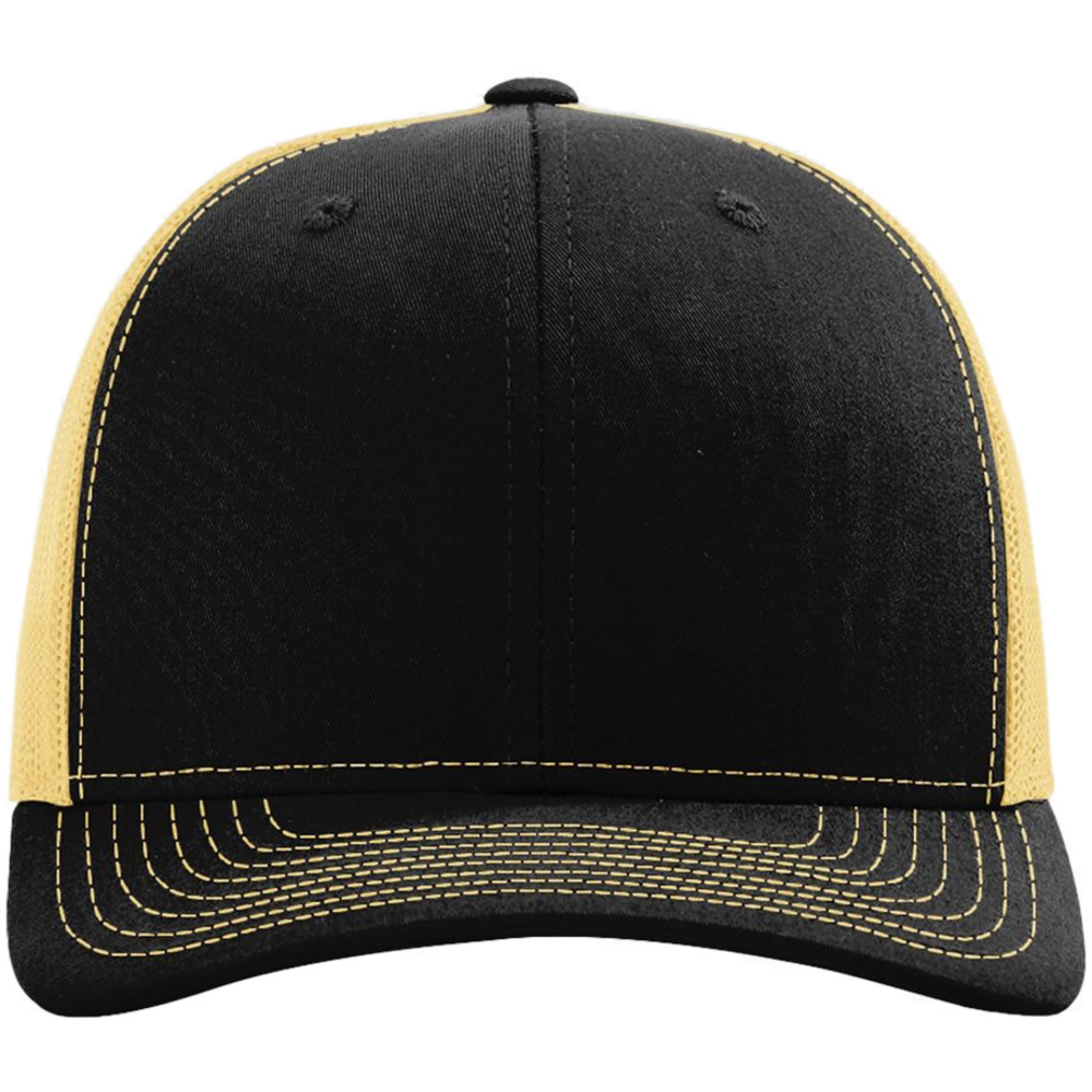 Snapback Trucker Cap — Black/ Vegas Gold