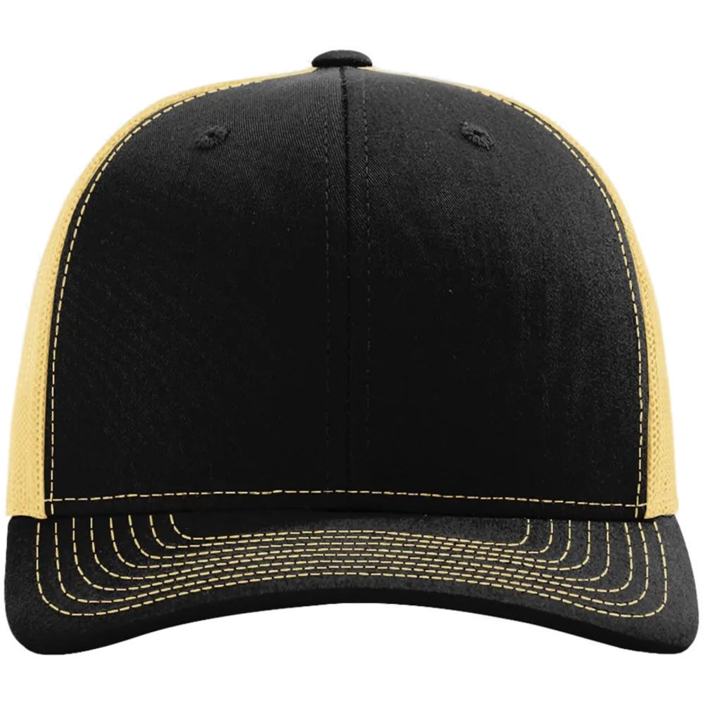 Snapback Trucker Cap — Black/ Vegas Gold