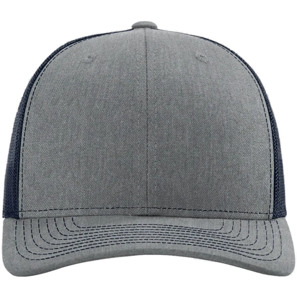Snapback Trucker Cap — Heather Grey/ Navy