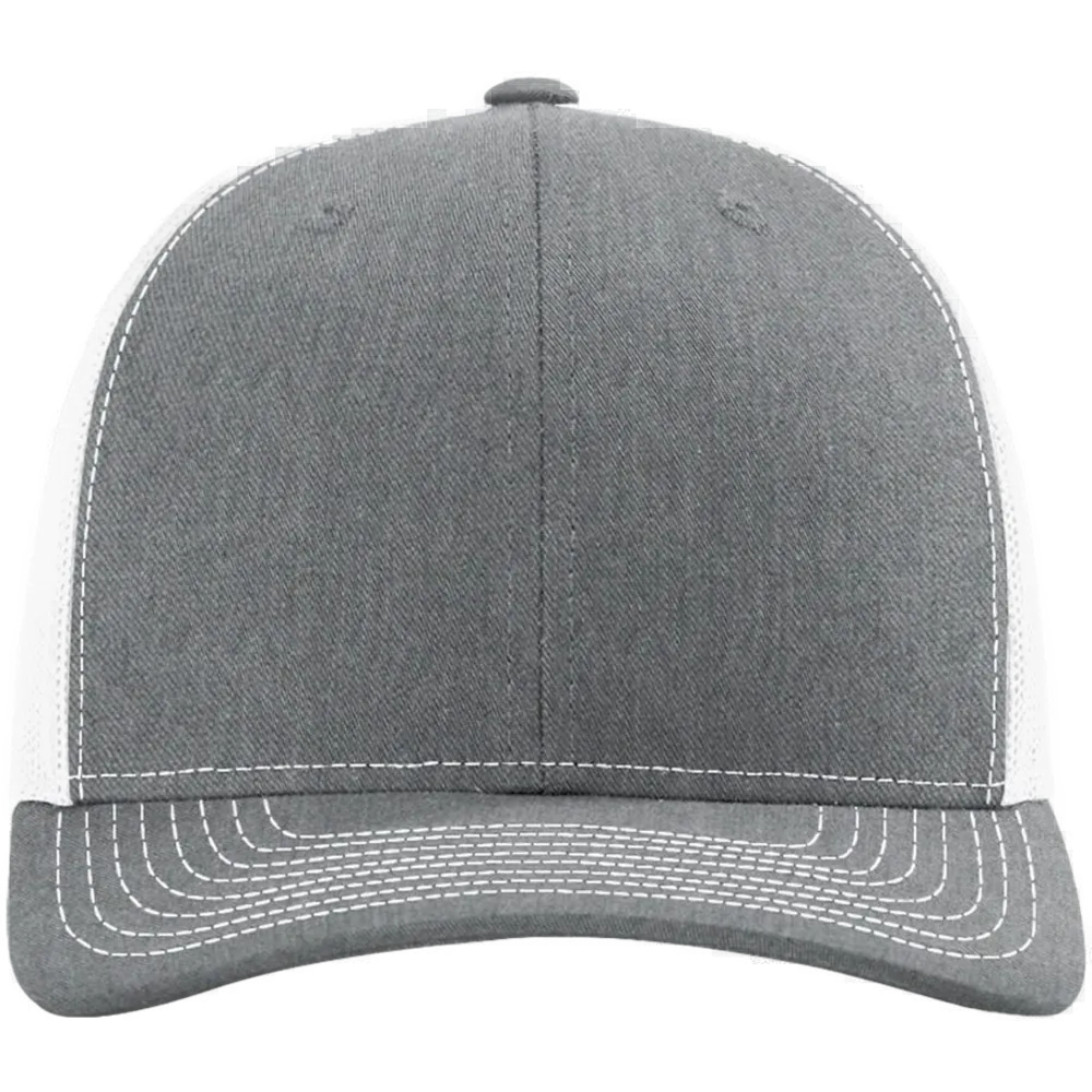 Snapback Trucker Cap — Heather Grey/ White