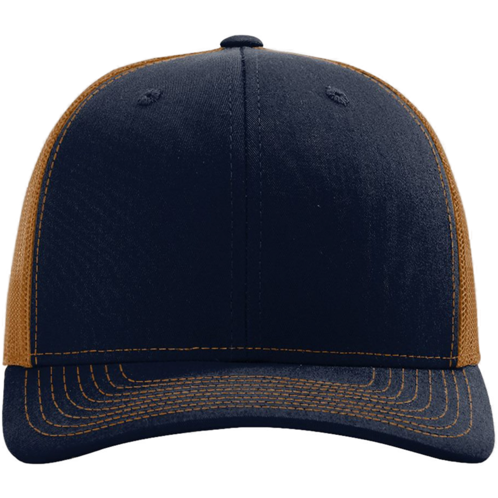Snapback Trucker Cap — Navy/ Carmel