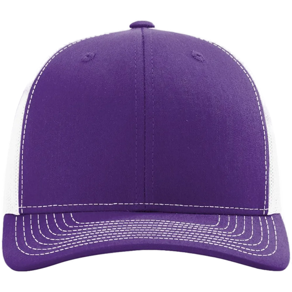 Snapback Trucker Cap — Purple/ White