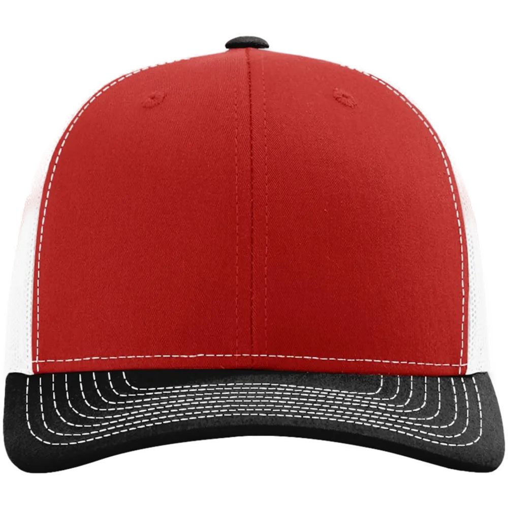 Snapback Trucker Cap — Red/ White/ Black