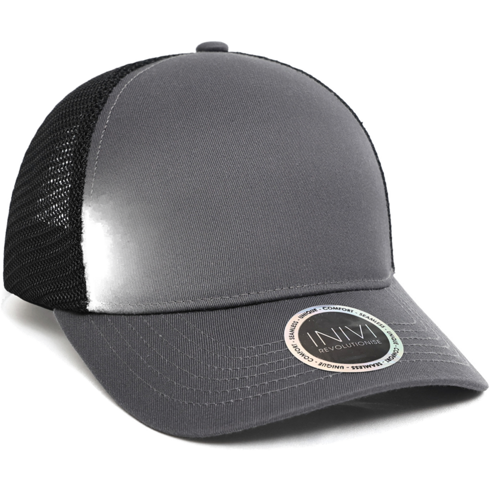 Tenfour 2 Panel Trucker Cap — Darkgrey Black