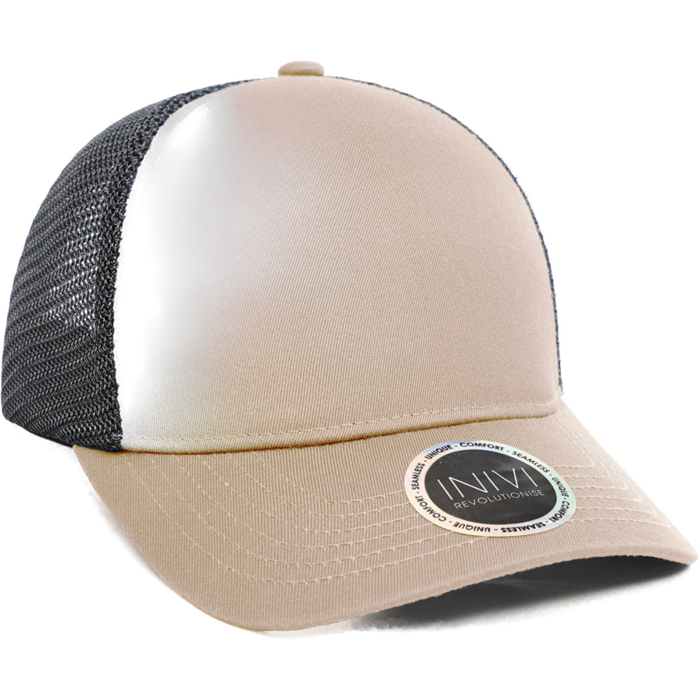 Tenfour 2 Panel Trucker Cap — Sand Darkgrey