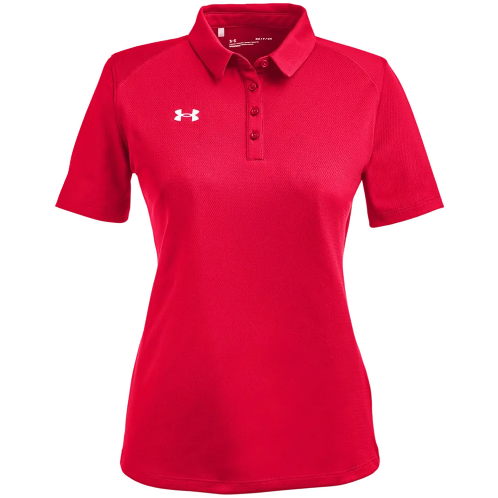Under Armour 1370431 Women's Tech Polo – POD — Red/ White