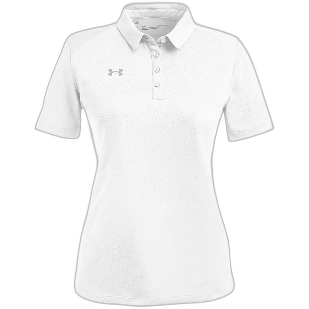 Under Armour 1370431 Women's Tech Polo – POD — White/ Mod Grey