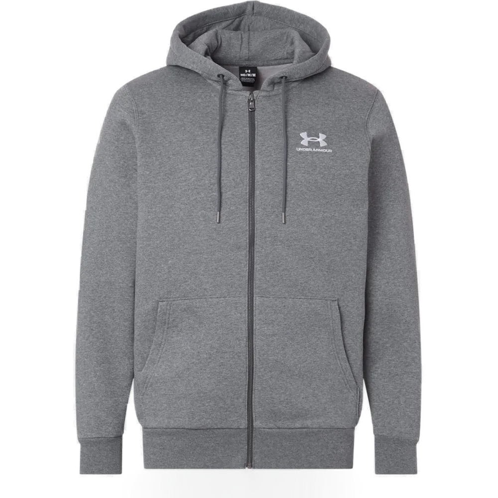 Under Armour 1373881 Men's Icon Fleece Full-Zip Hoodie – POD — Pitch Grey Medium Heather/ White