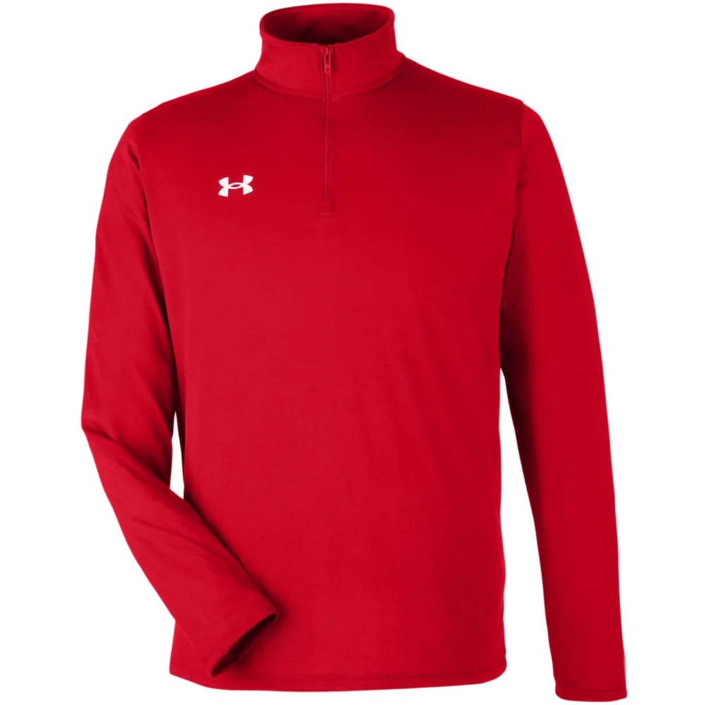 Under Armour 1376844 Team Tech Quarter-Zip Pullover – POD — Red/ White