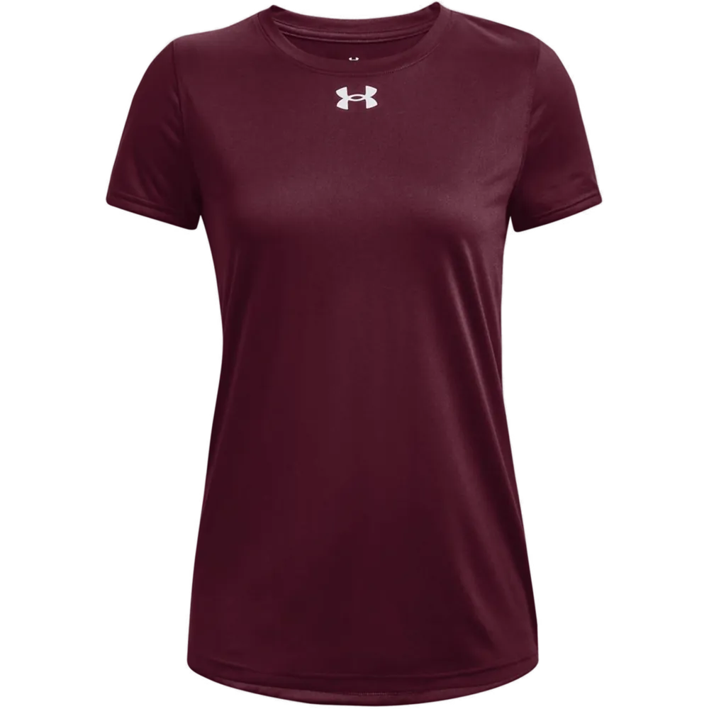 Under Armour 1376847 Women's Team Tech T-Shirt – POD — Maroon/ White