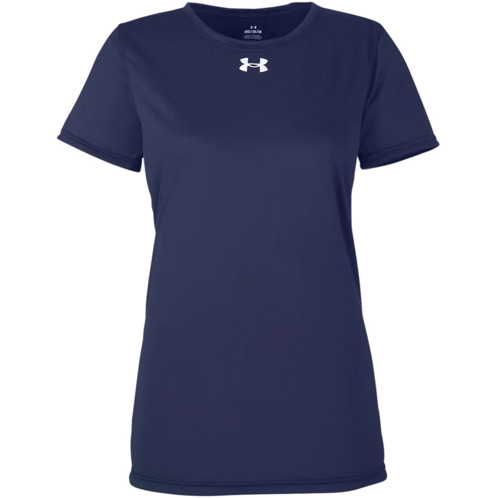 Under Armour 1376847 Women's Team Tech T-Shirt – POD — Midnight Navy/ White