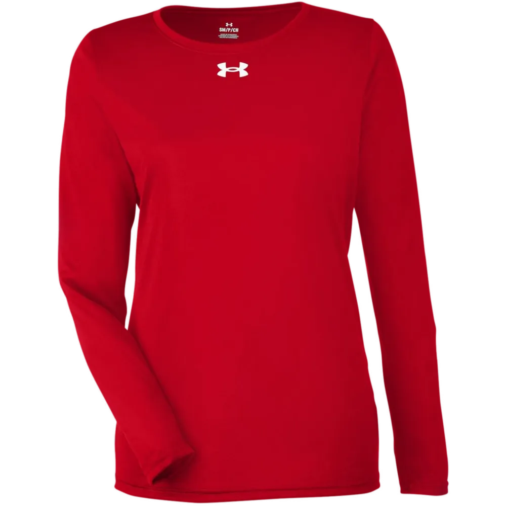 Under Armour 1376852 Women's Team Tech Long Sleeve T-Shirt – POD — Red/ White