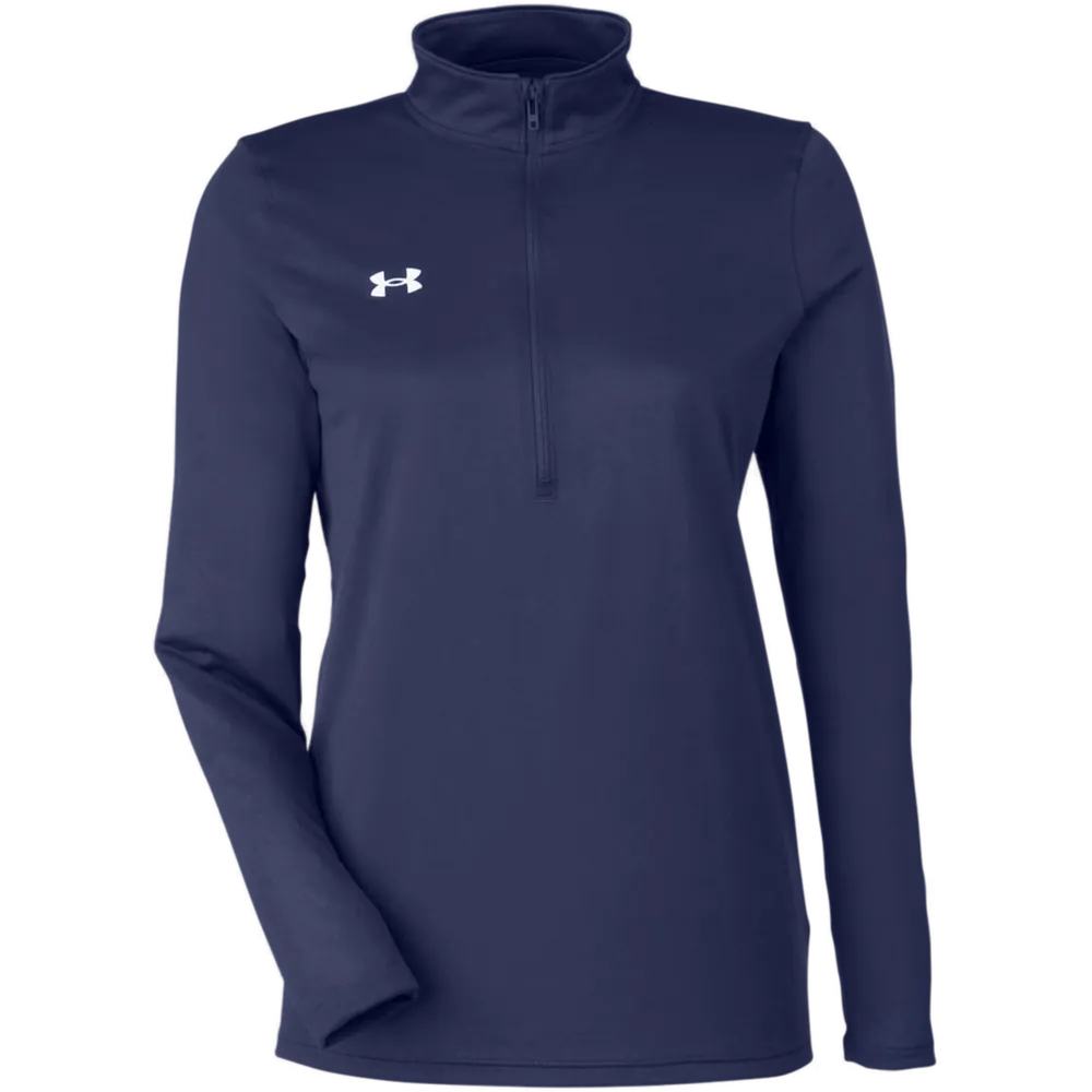 Under Armour 1376862 Women's Team Tech Half-Zip – POD — Midnight Navy/ White