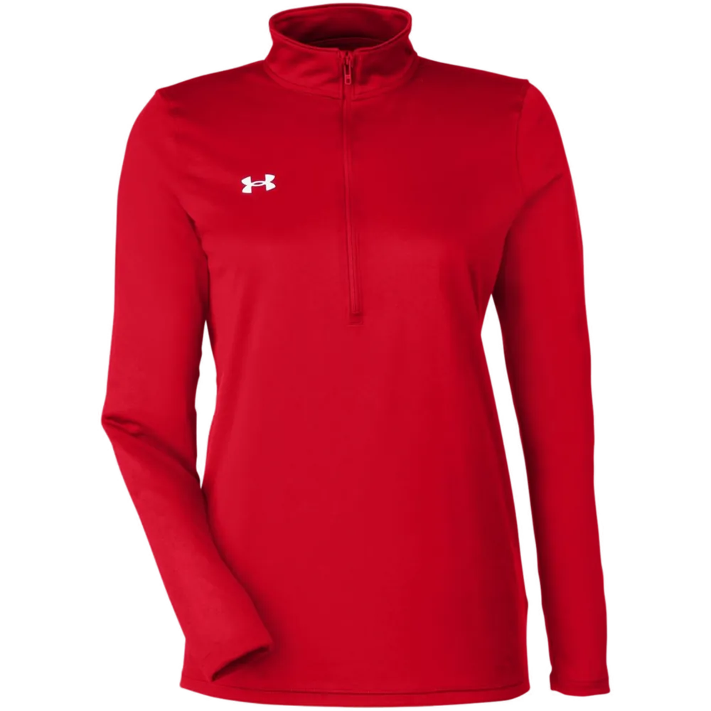 Under Armour 1376862 Women's Team Tech Half-Zip – POD — Red/ White