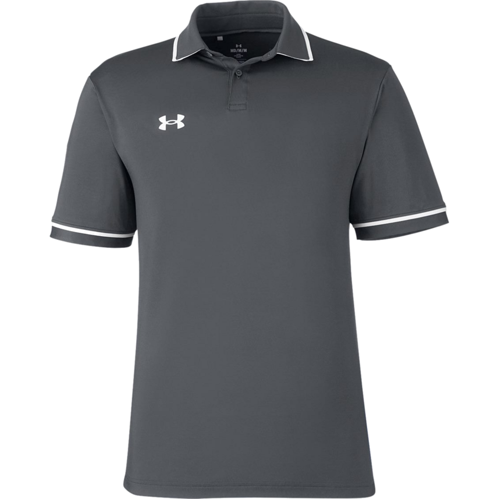 Tipped Teams Performance Polo — CS Grey Light Heather/ White