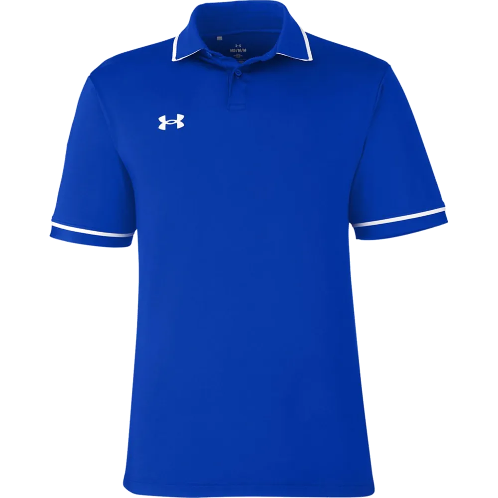 Under Armour 1376904 Tipped Teams Performance Polo – POD — Royal/ White
