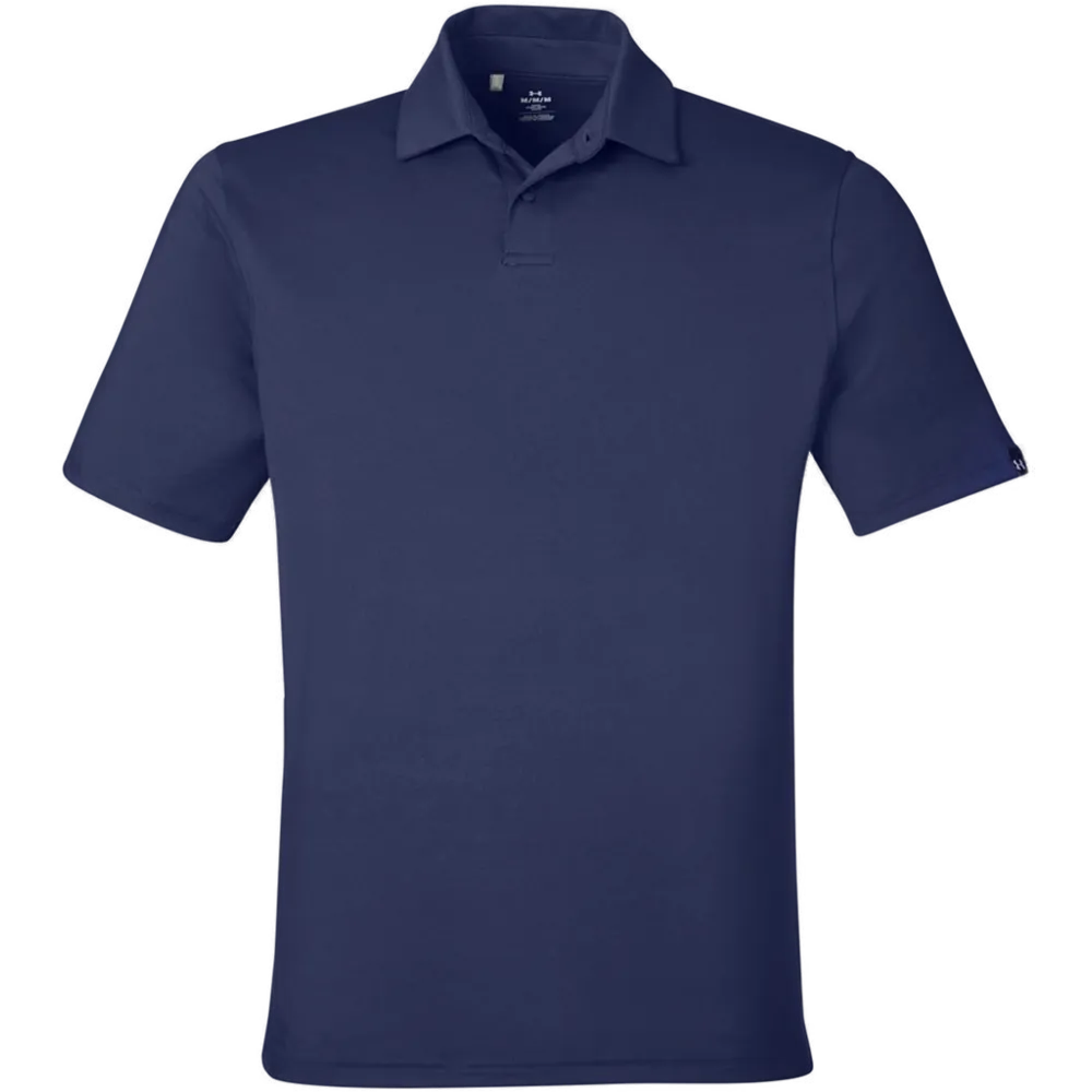 Under Armour 1383255 Recycled Polo – POD — Midnight Navy/ White