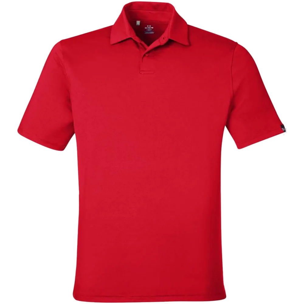 Under Armour 1383255 Recycled Polo – POD — Red/ White