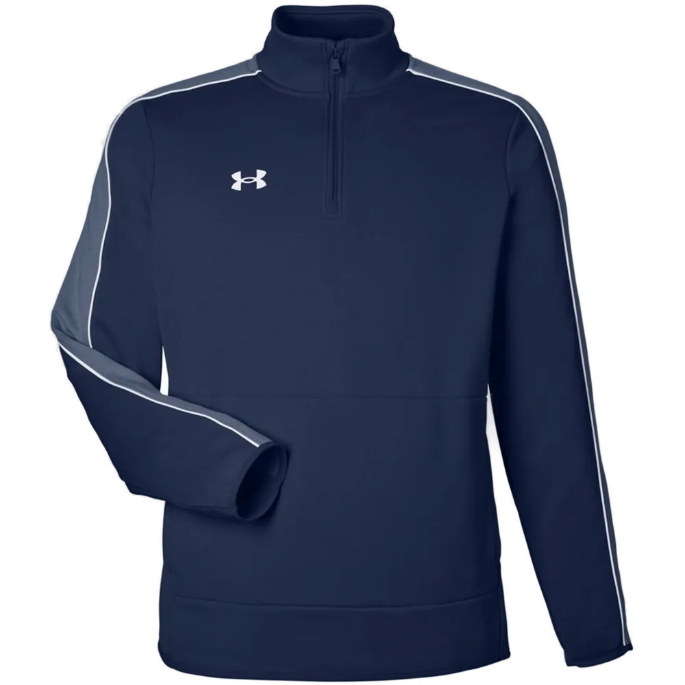 Under Armour 1383260 Men's Command Quarter-Zip 2.0 – POD — Midnight Navy/ White