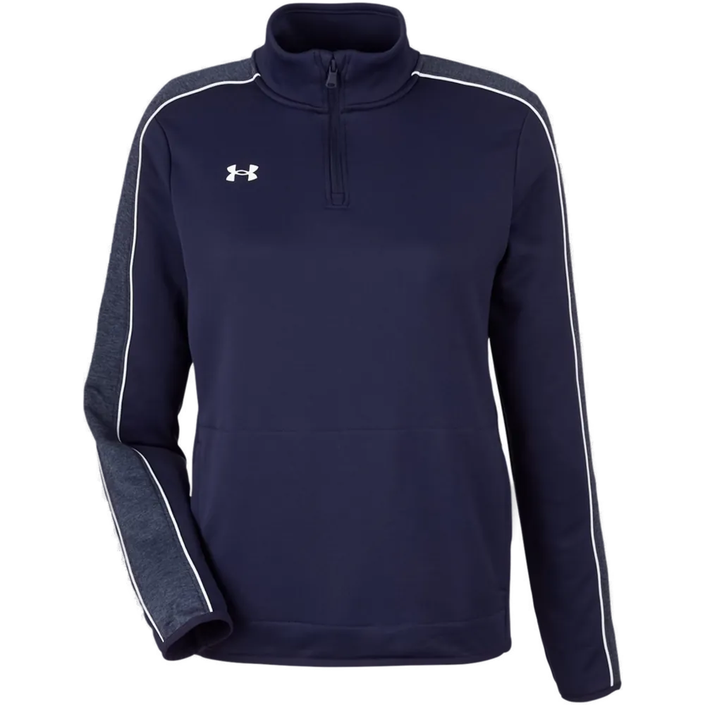 Under Armour 1383274 Women's Command Quarter-Zip 2.0 – POD — Midnight Navy/ White