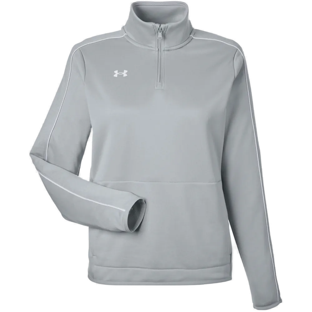 Under Armour 1383274 Women's Command Quarter-Zip 2.0 – POD — Mod Grey/ White