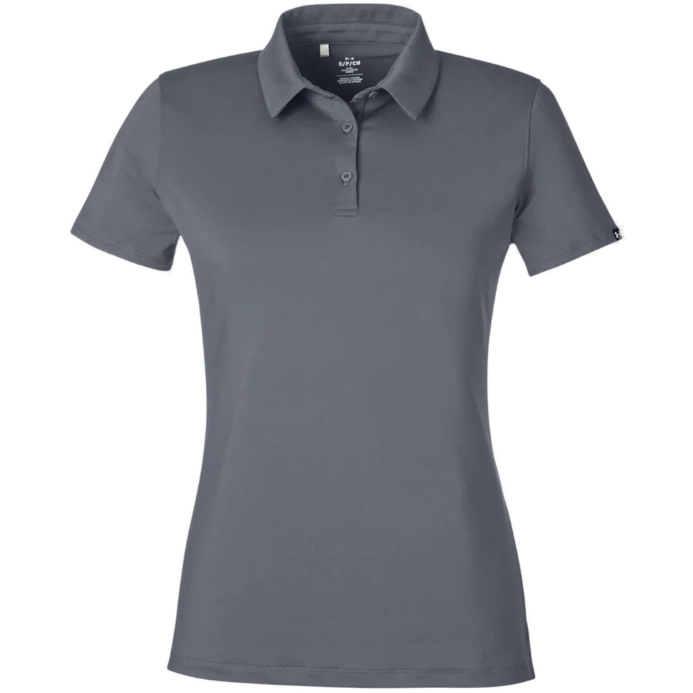 Under Armour 1385910 Women's Recycled Polo – POD — Castlerock/ White