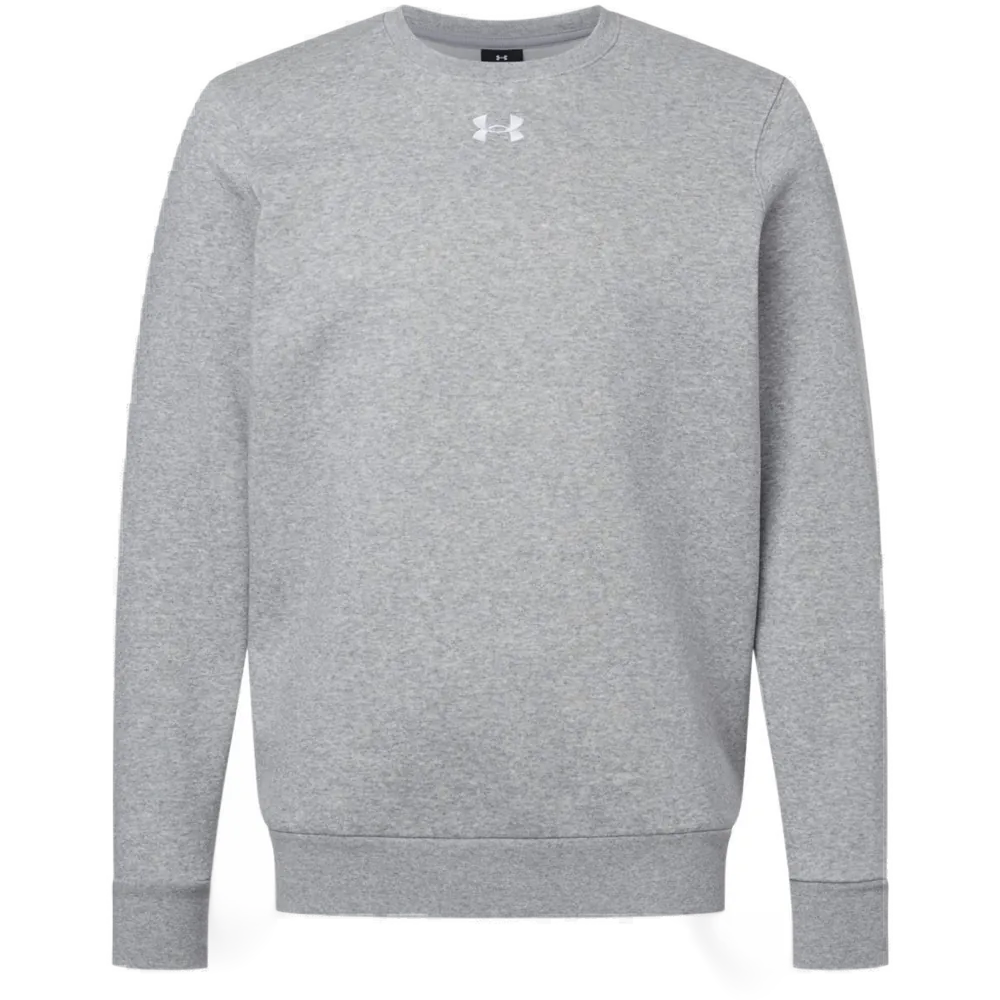 Under Armour 6014160 Team Icon Fleece Crewneck – POD — Mod Grey Light Heather/ White