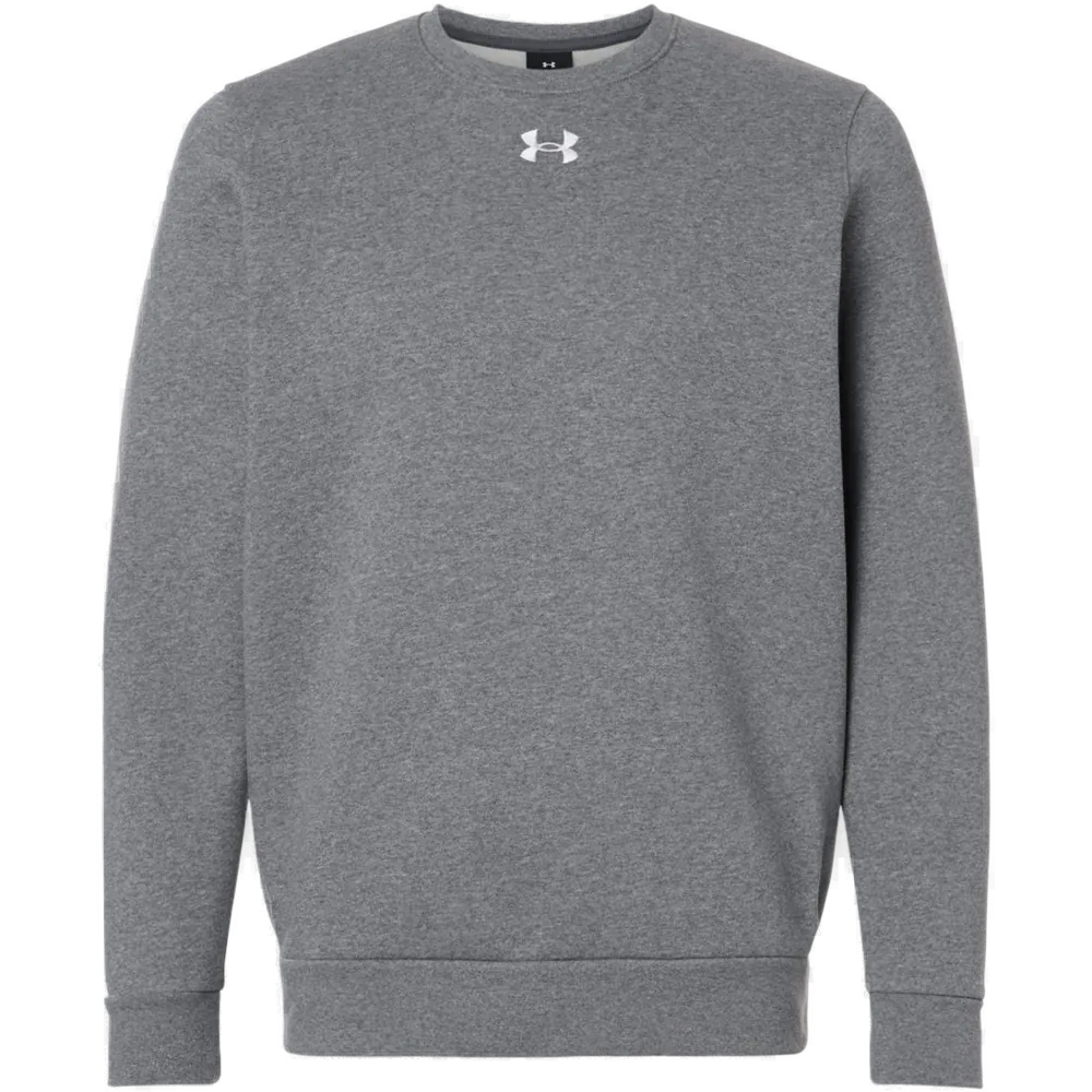 Under Armour 6014160 Team Icon Fleece Crewneck – POD — Pitch Grey Medium Heather/ White