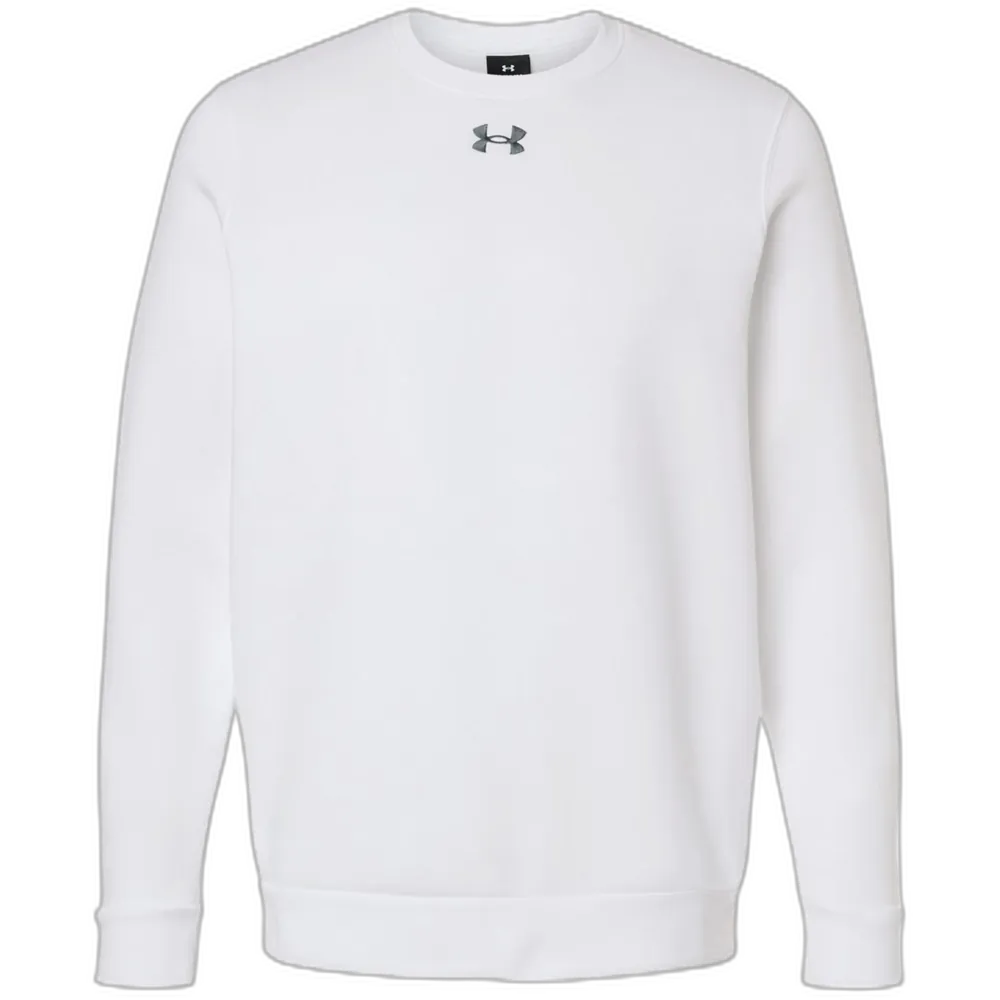 Under Armour 6014160 Team Icon Fleece Crewneck – POD — White/ Pitch Grey Medium Heather