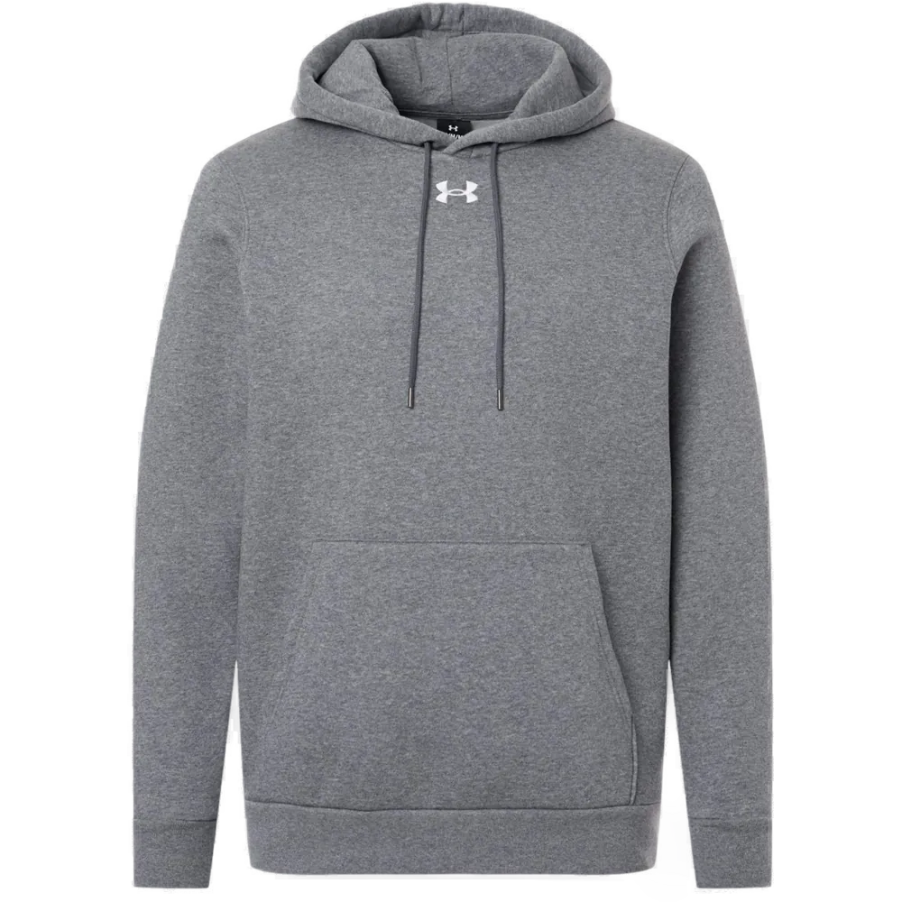 Under Armour 6014161 Team Icon Fleece Hoodie – POD — Pitch Grey Medium Heather/ White