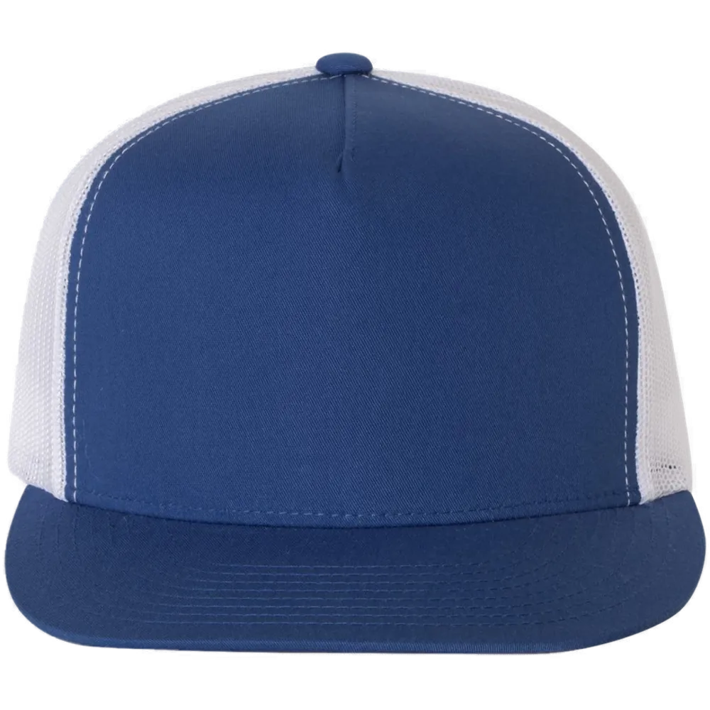 Five-Panel Classic Trucker Cap — Royal/ White