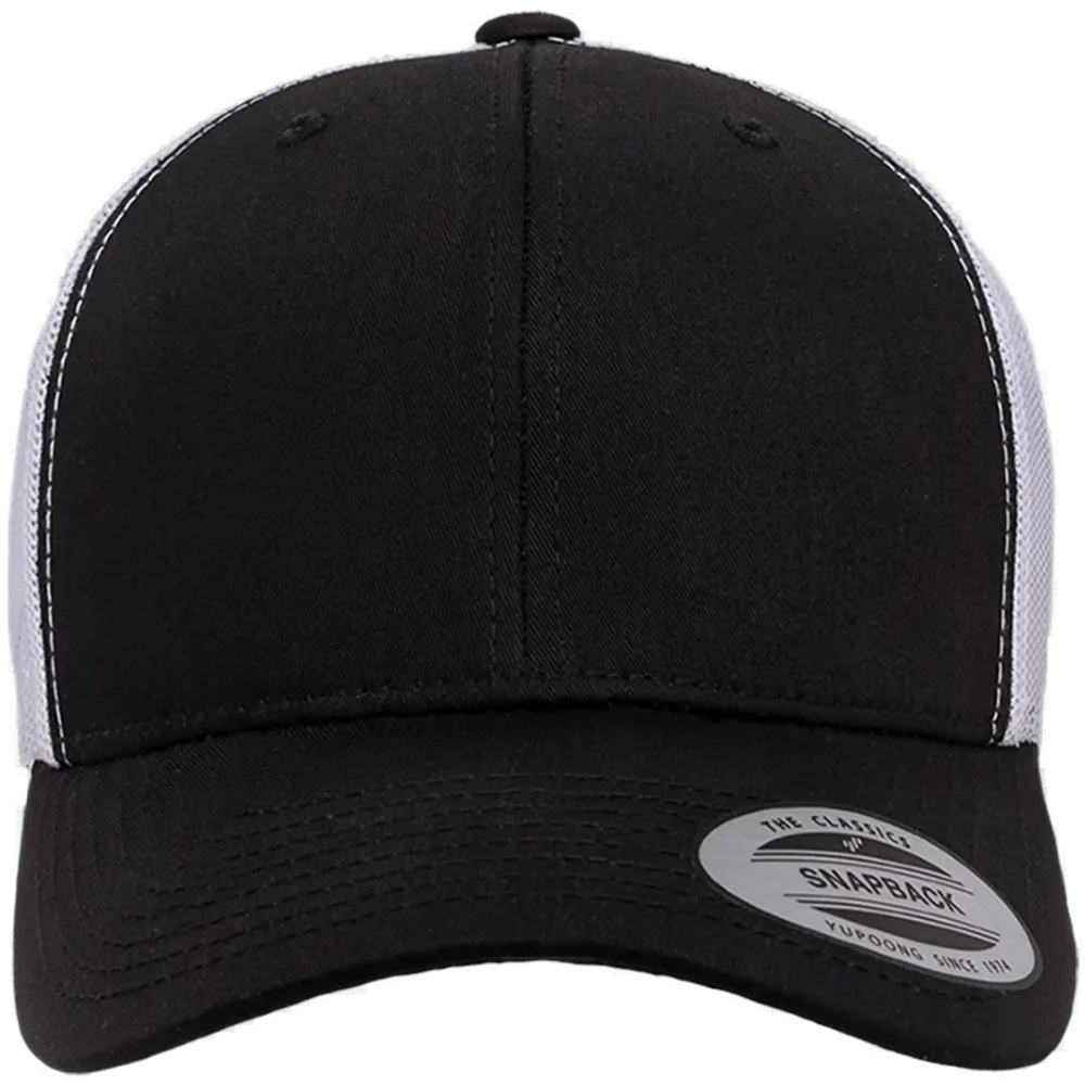 Retro Trucker Cap — Black/ White