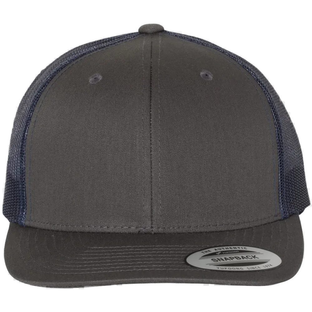 Retro Trucker Cap — Charcoal/ Navy