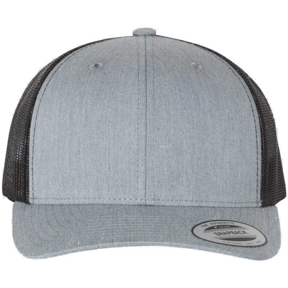 Retro Trucker Cap — Heather Grey/ Black