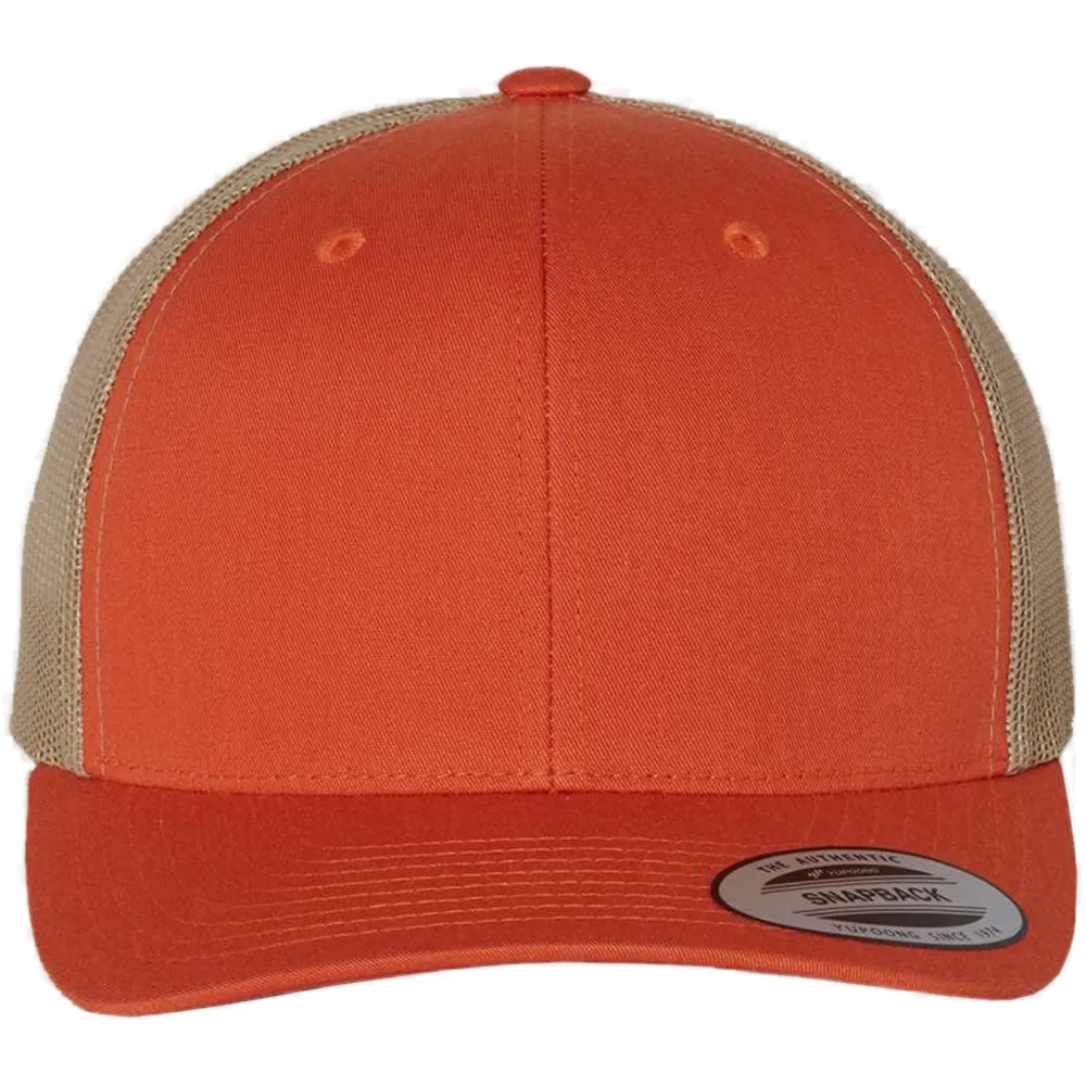 Retro Trucker Cap — Rustic Orange/ Khaki