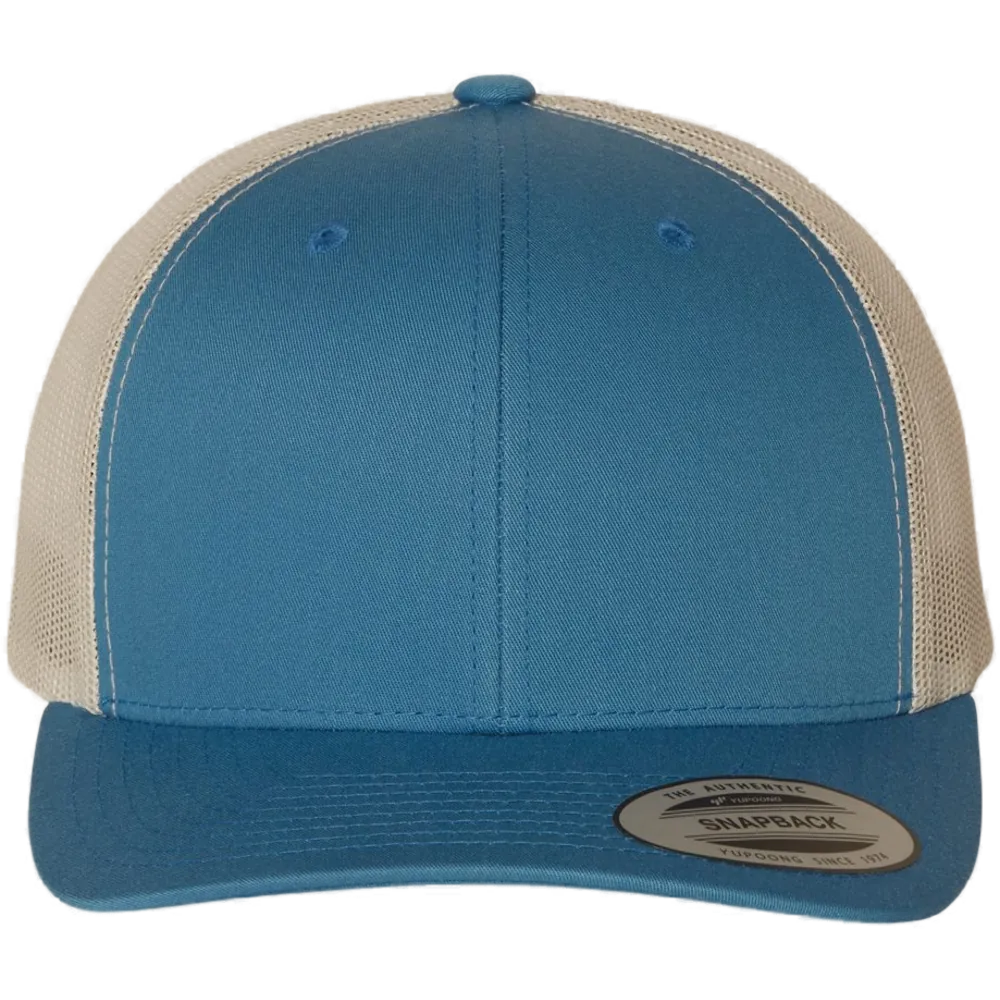 Retro Trucker Cap — Steel Blue/ Silver
