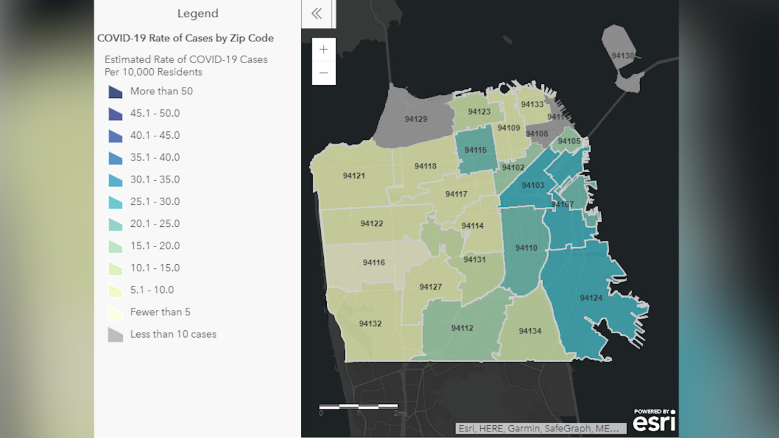 Coronavirus map: San Francisco data shows which neighborhoods have been hit hardest by COVID-19 -TV