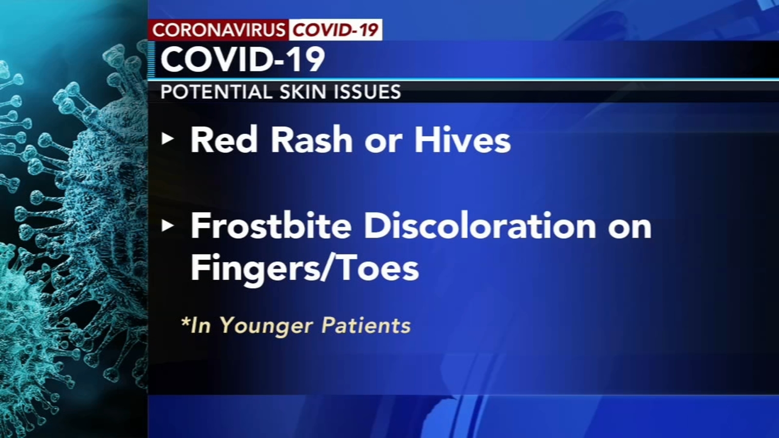 Coronavirus: Skin rashes become possible symptom of COVID-19, skin specialists say