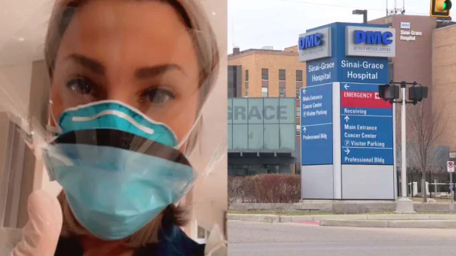 Nurse fired from Sinai-Grace Hospital for video showing COVID-19 precautions sues Detroit Medical Center